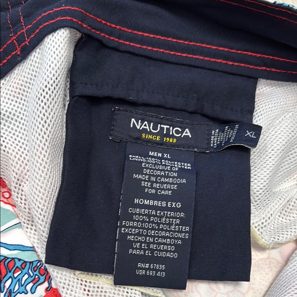 🔥BUNDLESALE Mens XL Nautica Swim Trunks Bathing Suit Vibrant Design - Picture 4 of 5